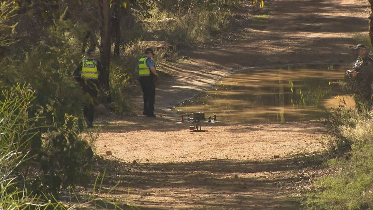 The bike rolled off a path in Langford Park, Jarrahdale about 5pm on Saturday. Picture: 9 News