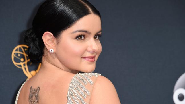 Ariel Winter arrives on the red carpet at the 68th annual Emmy Awards. Picture: AFP PHOTO / Robyn Beck