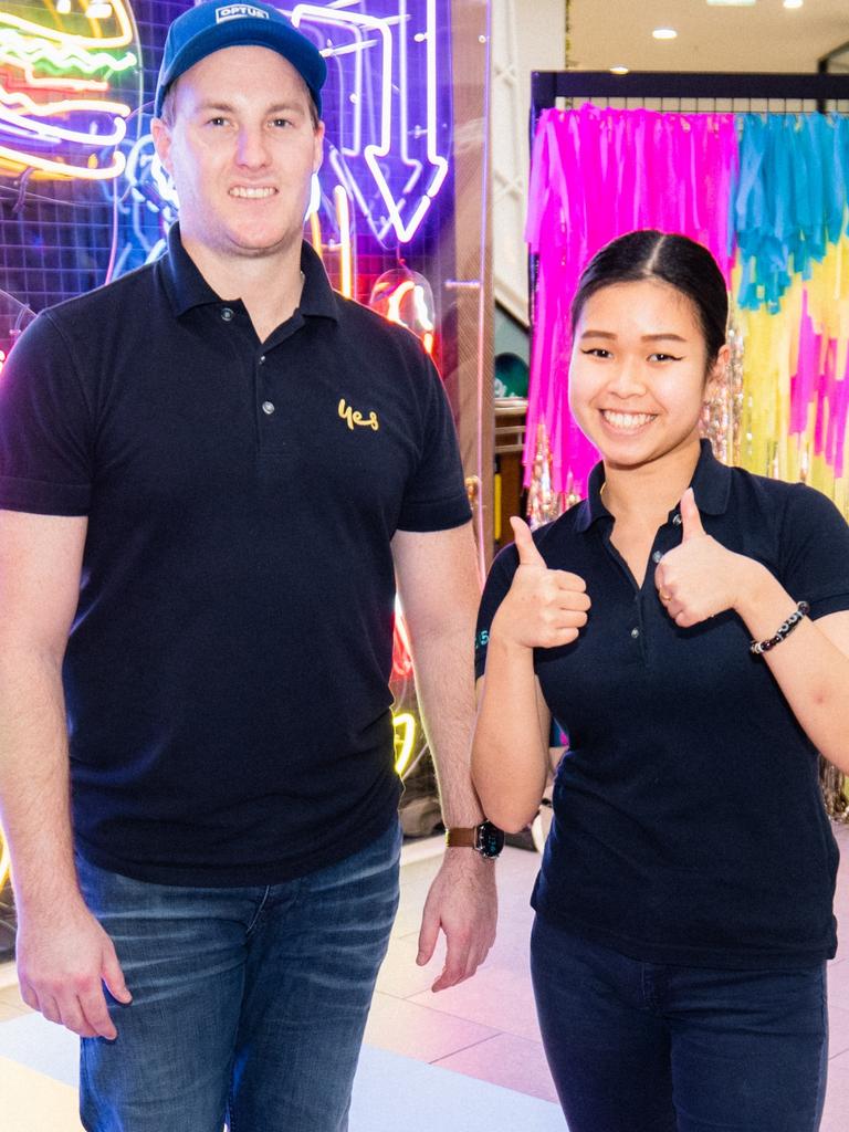 Brett O'Neill and Jessica Foon at the launch of Neon Paradise on the Gold Coast. Socials: Damien Anthony Rossi | Picture: Sam Neil