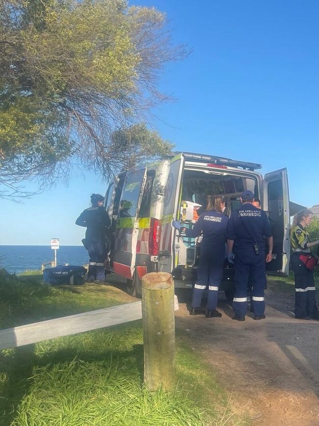 The young man was resuscitated by off-duty lifeguards before being transported to hospital. Picture: CareFlight