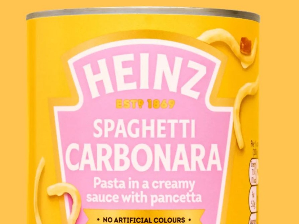 Heinz has launched spaghetti carbonara in a tin.