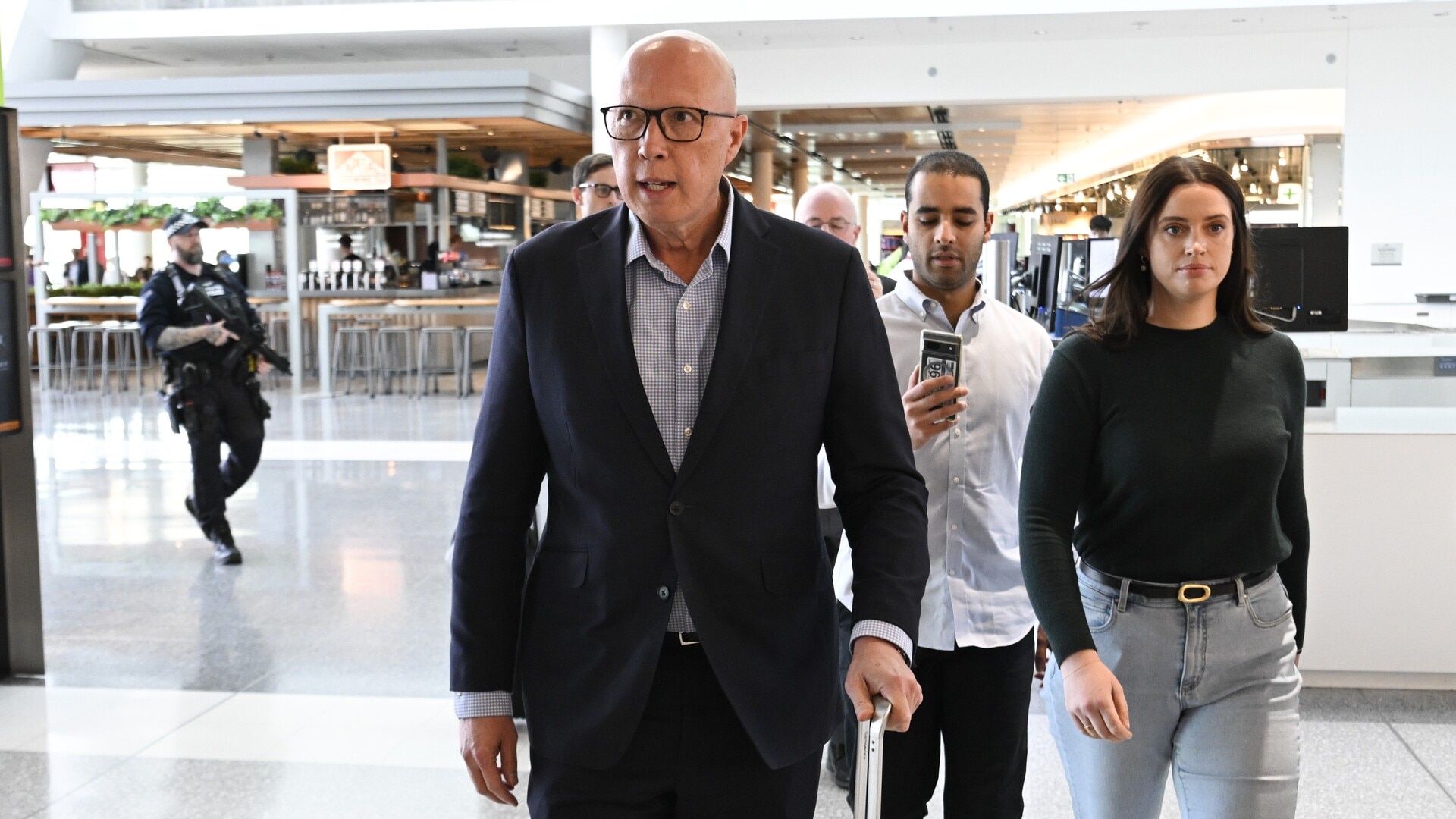 Peter Dutton arrives in Canberra after election loss