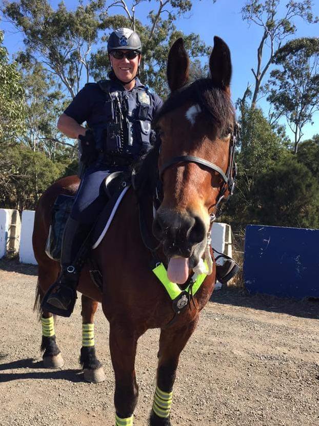 Senior Constable David Masters was killed while trying to stop a stolen car overnight. Dave was also passionate about horses and cherished his time in the QPS Mounted Unit. Picture: Police Media