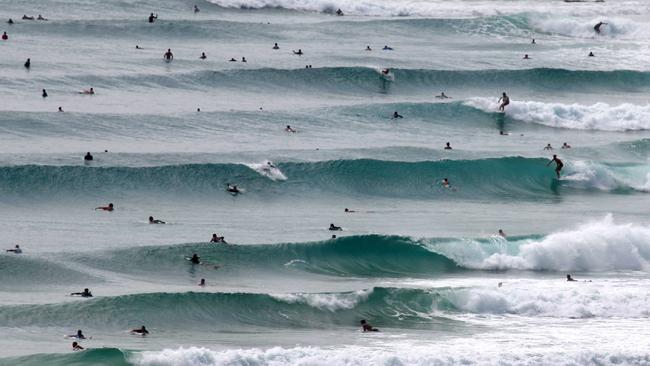 Surfers flock to the superbank regularly.