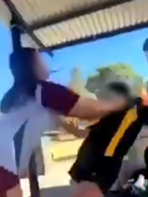 Students Fighting at Golden Grove High School. Picture: Supplied