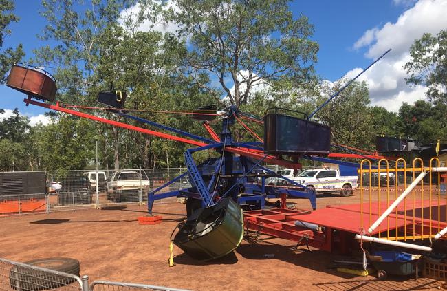 The broken arm on the Octopus at the Fred's Pass Rural Show. Picture: Steve Vivian