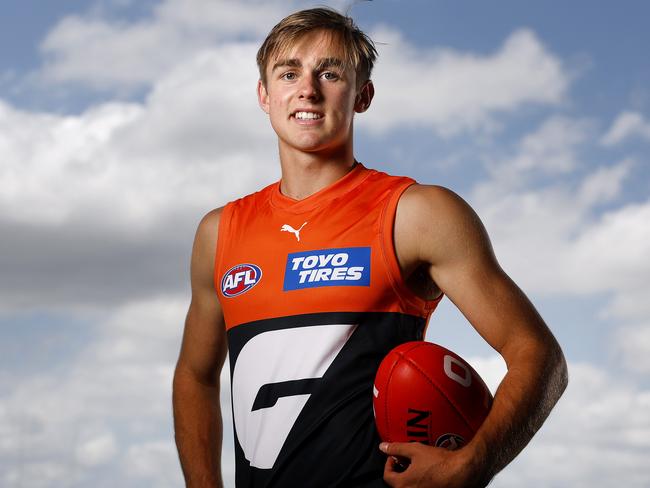 James Leake is ready to dive head first into the Orange Tsnuami game style at the Giants. Picture: Phil Hillyard