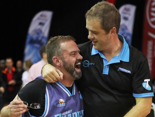 David Bartlett was all smiles four months ago after coach Anthony Stewart guided the team to the SEABL title. Picture: NIKKI DAVIS-JONES