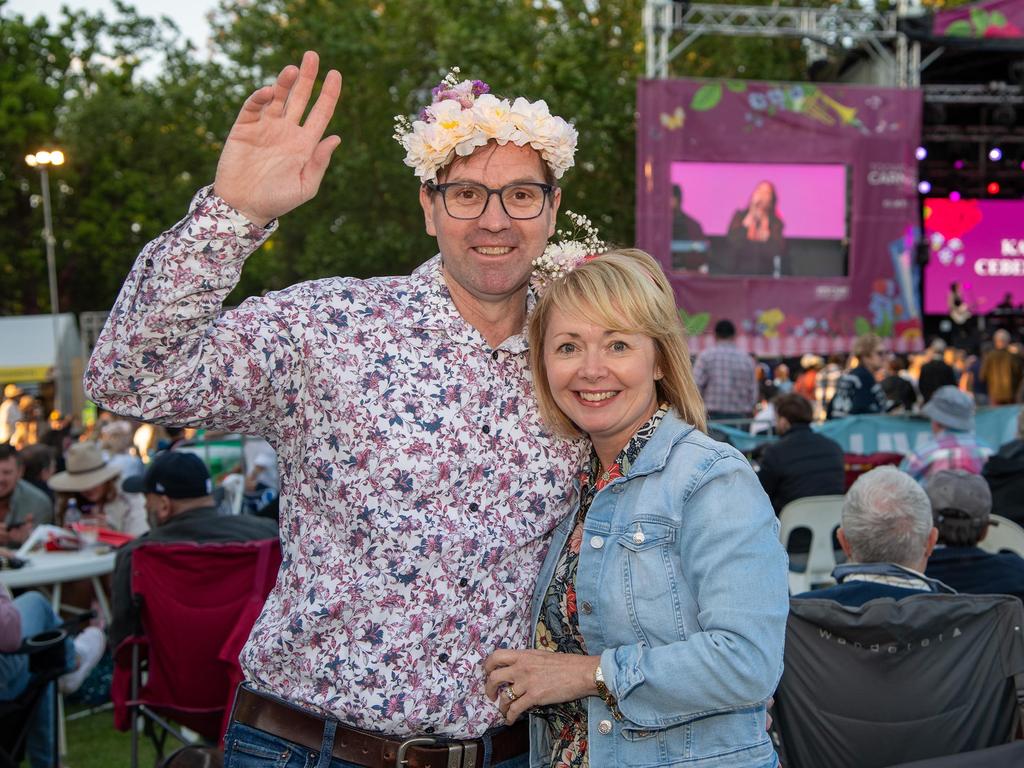 TRC Mayor Geoff McDonald and his wife Lisa at the Toowoomba Carnival of Flowers Festival of Food and Wine, Sunday, September 15, 2024. Picture: Bev Lacey