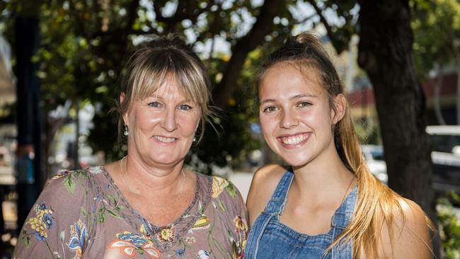 Bond Bull Sharks hopeful Yanke Broodryk meets former South African coach Nicole Cusack at Palm Beach. Picture: CAVAN FLYNN