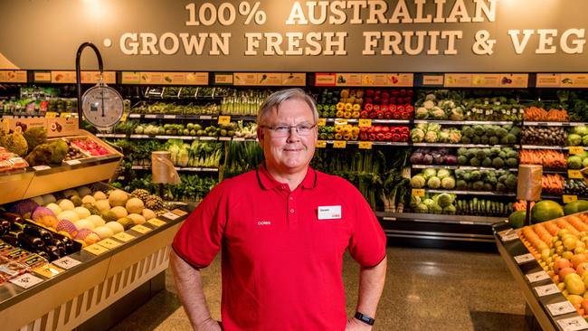 Coles boss Steven Cain says providing a safe environment for team members and customers has been Coles’ top priority. Picture: Jake Nowakowski