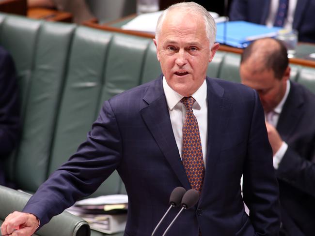 Prime Minister Malcolm Turnbull during Question Time. Picture: Gary Ramage