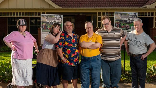 Abbeyfield Home residents Cara Williams, Sarah Byrne, Jacob Milbank, Brendan Stone, Philip Humphries and Stuart Lee. Picture: Naomi Jellicoe