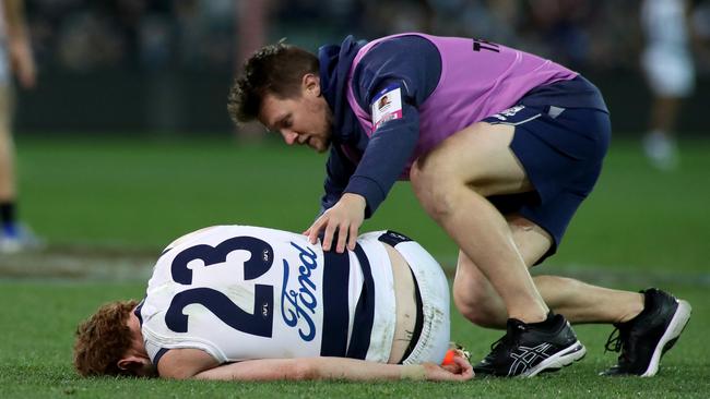 Gary Rohan was knocked out in a sickening blow in 2019. (AAP Image/Kelly Barnes)