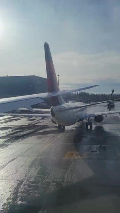 New video of moment Japan Airlines plane slices through Delta jet