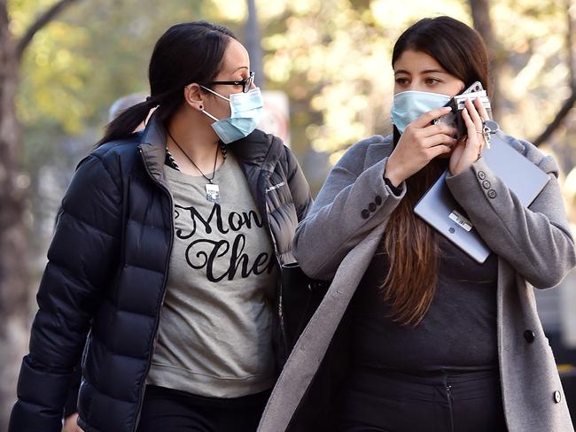 Ms Abdelmalek (left) was cross-examined at her appeal in the County Court of Victoria. Picture: NCA NewsWire / Nicki Connolly