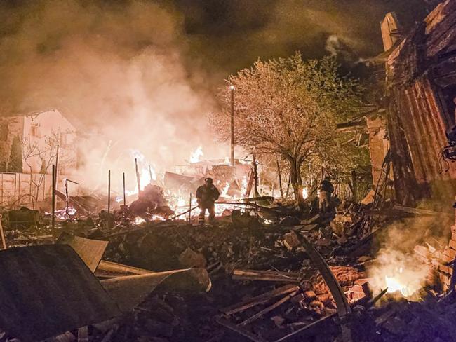US President Donald Trump vowed to end the war in his first 24 hours back in the White House. Picture: Ukrainian Emergency Service / AP