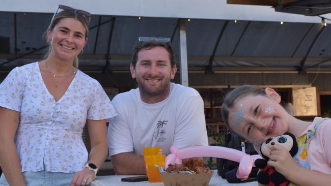 Lucy, Zoe and Sean Parry at The Station's opening night.