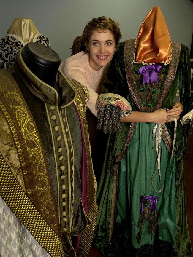 Fiona Crombie with some of her designs in 2003.