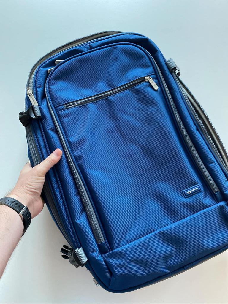 Amazon Basics Carry-On Travel Backpack. Picture: Troy Nankervis