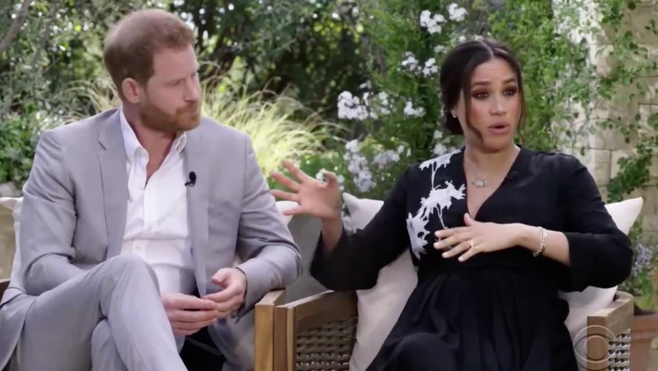 They also go into Harry and Meghan’s appearance on Oprah. Picture: CBS