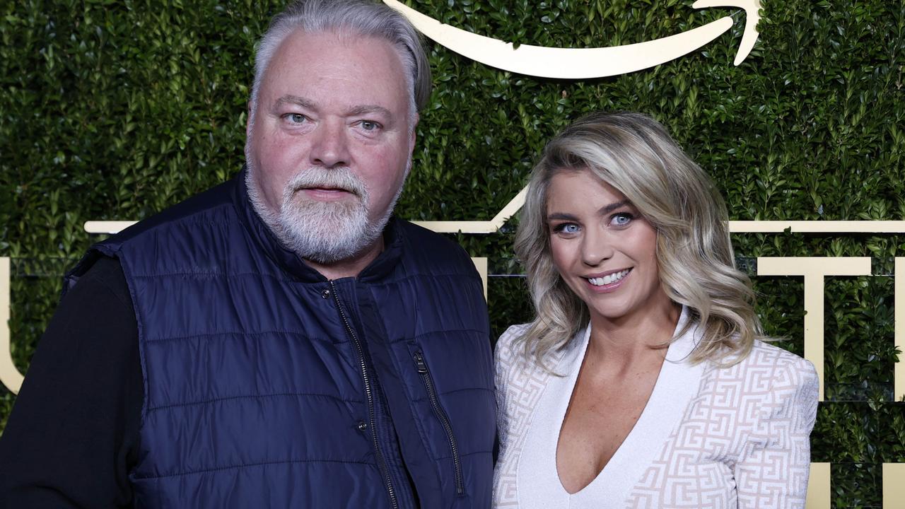 Kyle Sandilands pictured with his fiancee, Tegan Kynaston. Picture: Jonathan Ng