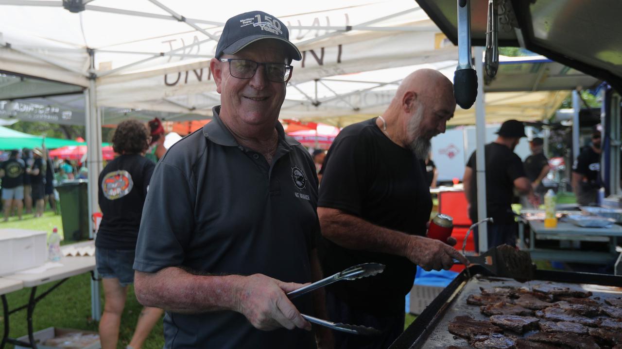 Maritime Union of Australia NT branch secretary Andy Burford manning the barbecue after Darwin's annual May Day march on Monday, May 5. Picture: Zizi Averill