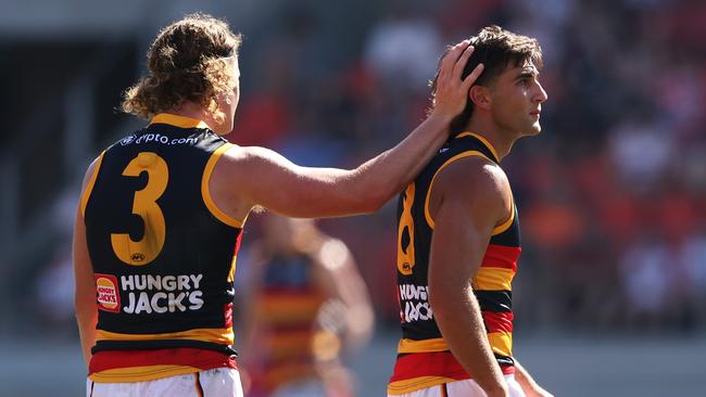 The Crows were overpowered by the Giants’ momentum. Picture: Mark Kolbe/Getty Images