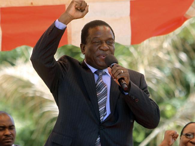 Mnangagwa has been by Mugabe’s side for years. Picture: Tsvangirayi Mukwazhi/AP