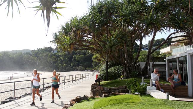 Noosa’s normally bustling Main Beach. Picture: Getty Images