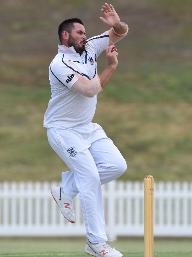 Coomera bowler Josh Henderson. Picture: Steve Holland