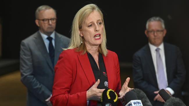 Finance Minister Katy Gallagher rejected the attack on Labor’s marquee policies. Picture: Martin Ollman