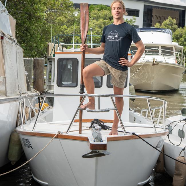 Tom Robinson will attempt to become the youngest person to row solo across the Pacific Ocean. Picture: Brad Fleet