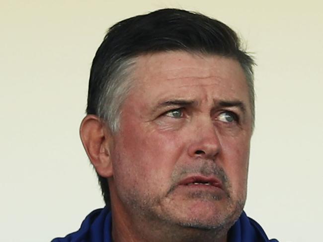 SYDNEY, AUSTRALIA - MARCH 31: Bulldogs head coach Dean Pay looks on during the round three NRL match between the Wests Tigers and the Canterbury Bulldogs at Campbelltown Stadium on March 31, 2019 in Sydney, Australia. (Photo by Matt King/Getty Images)