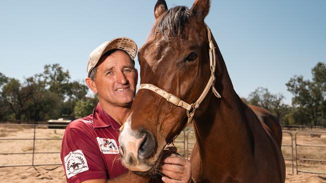 Bush marvel Fab’s Cowboy and trainer Bevan ‘Billy’ Johnson. Picture: Racing Queensland.