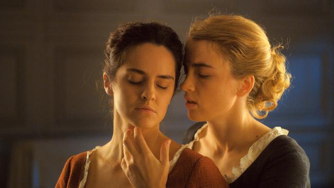 Noémie Merlant, and Adèle Haenel in a scene from Portrait of a Lady on Fire. Picture: Neon