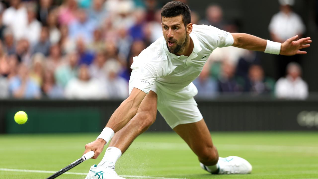 Djokovic in the semis against Jannik Sinner.