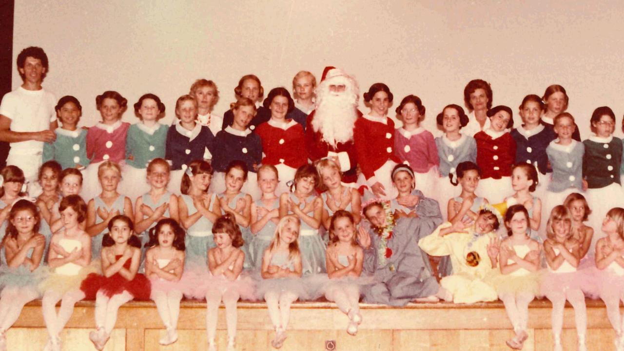 Queensland’s Chief Health Officer Jeannette Young, pictured to the left of Santa, as a young child. She dreamt of being a ballerina then. Photo: supplied.