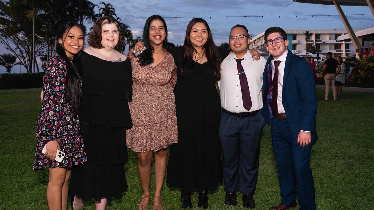 Jules Gabor, Jessica Porter, Jemima Fernandes, Izzy Craven, Kobi Javier and Jordy Humphreys at the NT Young Achiever Awards. Picture: Pema Tamang Pakhrin