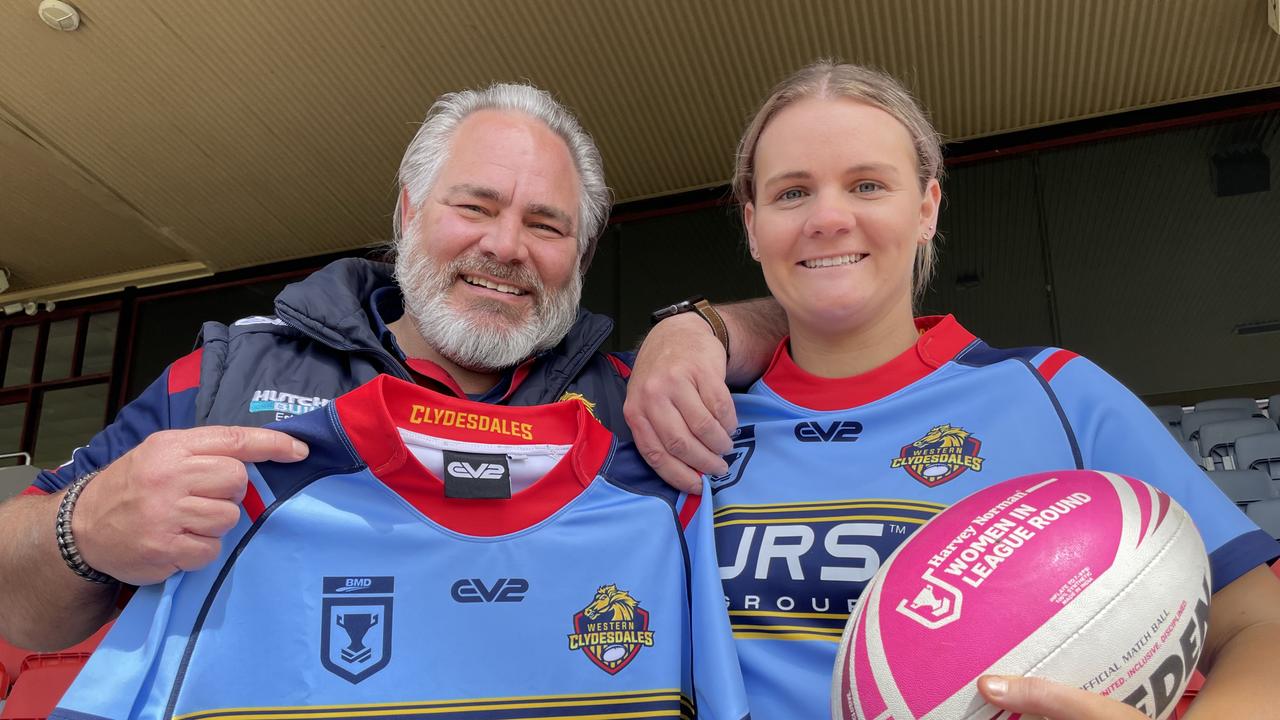 Western Clydesdales CEO Shane Sullivan chats with the club's first official BMD Premiership team signing Paige Edwards.