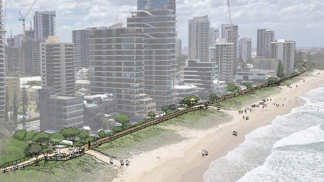 Gold Coast City Council has released mapping for the Oceanway, showing the pathway along Narrowneck.