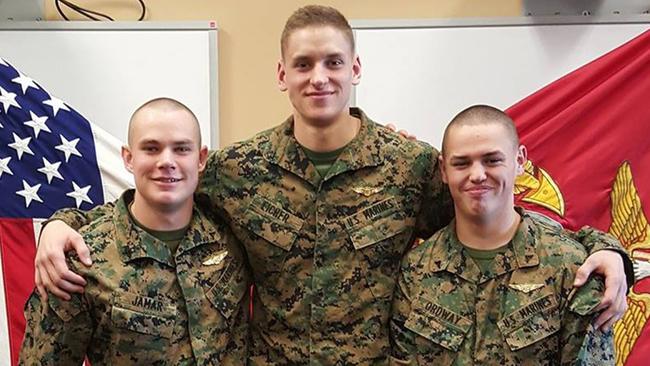 Osprey crew chief Corporal Nathan Ordway (right) is believed to be one of the missing men.