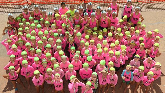 Pictured at North Burleigh Beach some of the North Burleigh Surf Clubs 600 nippers. Pic Mike Batterham