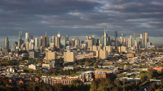 View of Melbourne’s CBD. Picture: David Caird