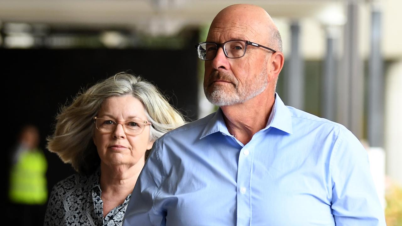 Therese O'Brien and Mark O'Brien arrive at the Downing Centre court in Sydney for an earlier hearing in December, 2020. Picture: Joel Carrett/NCA NewsWire