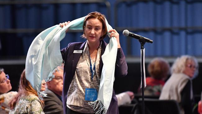 LNP Coast member Brooke Patterson at the State conference. (AAP Image/Darren England)