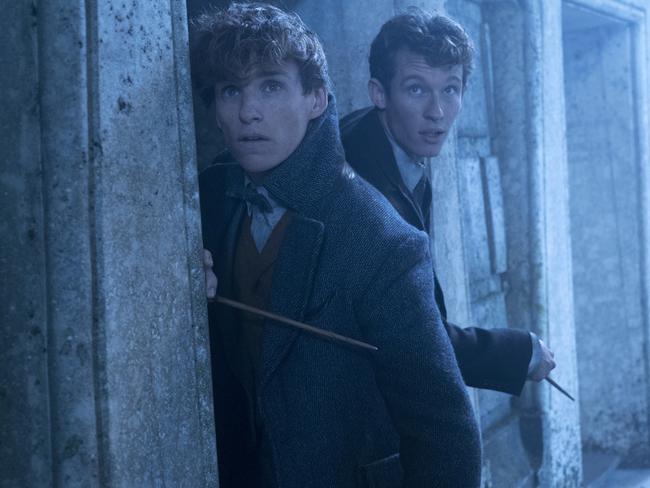 Eddie Redmayne (left) and Callum Turner in a scene from Fantastic Beasts: The Crimes of Grindelwald. Picture: Liam Daniel/Warner Bros Pictures