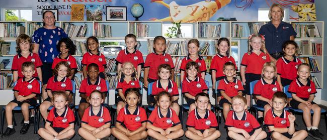 St. Francis Xavier Catholic Primary School Prep M Back row: Leo, Athena, Nurvi, Harry, Adriano, Milla, Mackenzie, Asha, Ivy Middle row: Lincoln, Ryland, Brian, Delilah, Eve, Grace, Logan, Heidi, Aurora Front row: Demi, Halle, Myra, Stella, Charlie, Remi, Jonathan Mrs McLean, Mrs Molloy Picture: Michaela Harlow.