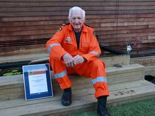 LOCAL HERO: After more than 50 years in orange, Lismore SES Unit volunteer, Tom Maxwell was presented with a Lifetime Achievement Award. Picture: Alison Paterson