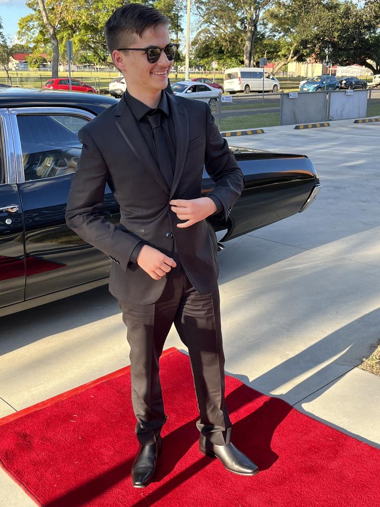 Dylan Stoessel arrives at the formal.